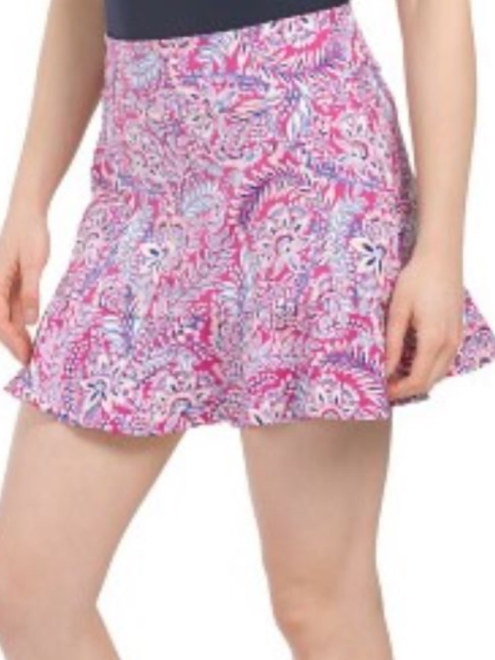 Tommy Bahama Floral Circle Skirt in Magenta and White mini skort M